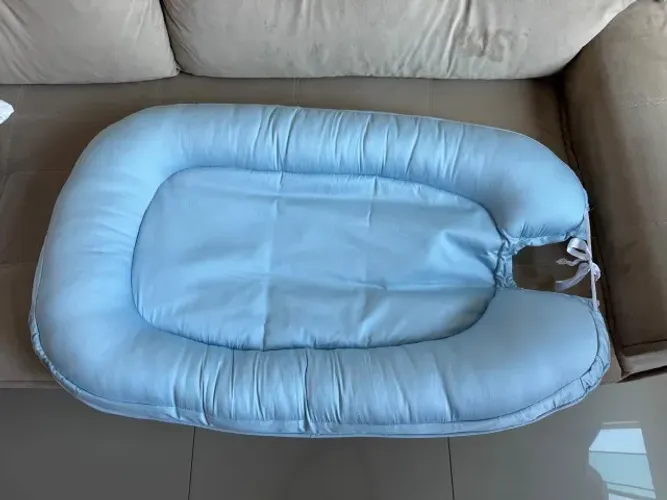 Ninho para Bebê e Recém-Nascido - Azul/Branco