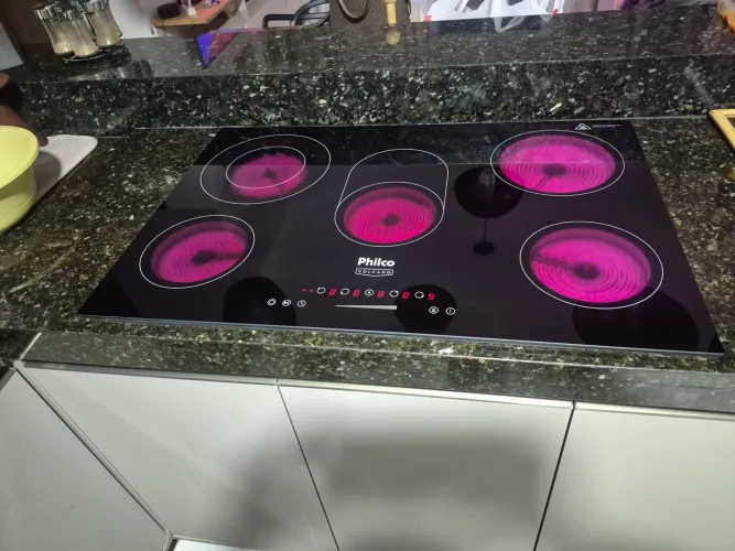 Fogão elétrico cooktop 5 bocas 