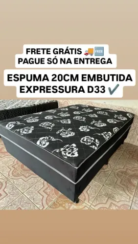 Cama box casal Espuma 20cm