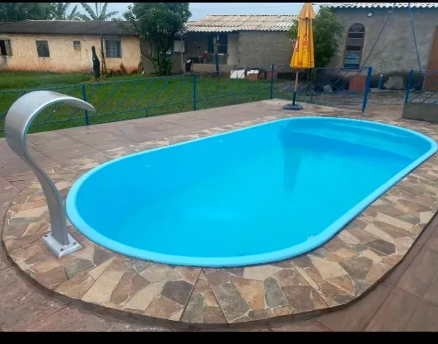 Piscina de fibra 6 metros instalada completa com hidromassagem