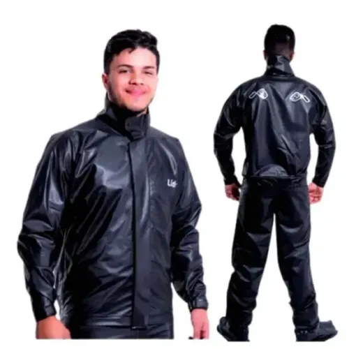 Capa de Chuva Impermeável Motoqueiro Lider10Motoboy Com Bolso interno