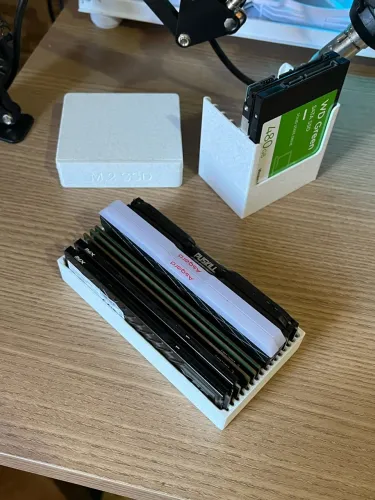 Organizador de memórias ram, ssd m2 e sata