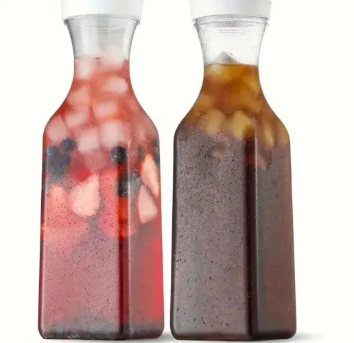 2 Recipientes De Suco | Garrafa De Água De 50 Onças Com Tamp 2pcs