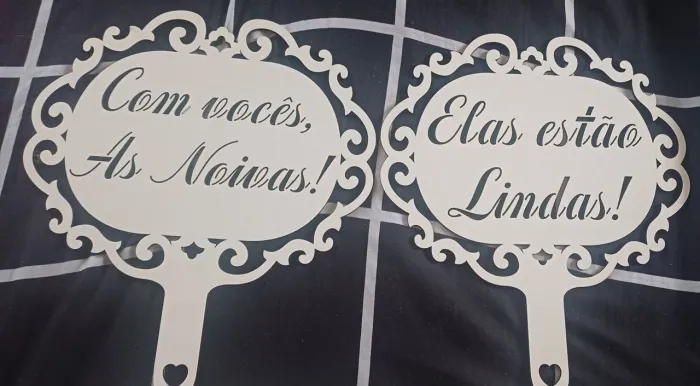 Vendo kit c/ 6 placas para casamento, Retirar No Local.