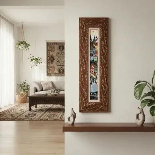 Quadro óleo sobre tela - com moldura - Pelourinho - Salvador - BA