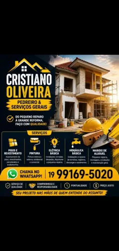 Pedreiro,eletricista, encanador,faz tudo
