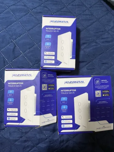 Interruptor touch 3 teclas WiFi inteligente Alexa 