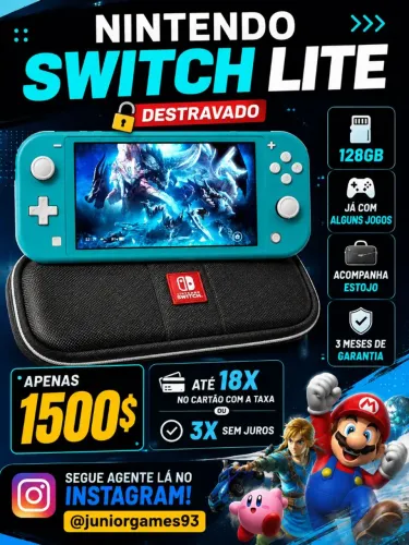 Nintendo switch lite destravado 