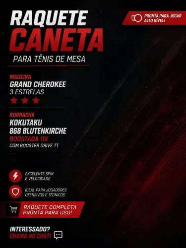 Raquete caneta tênis de mesa