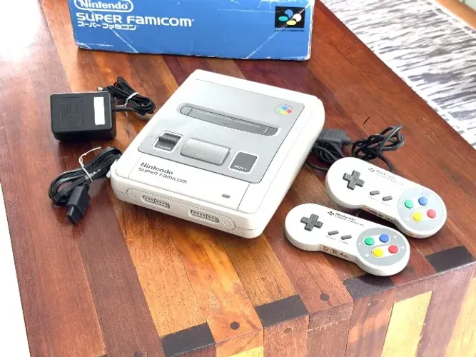 Super Famicom CIB Na Caixa Original - Sem Amarelado + 2 Controles Originais