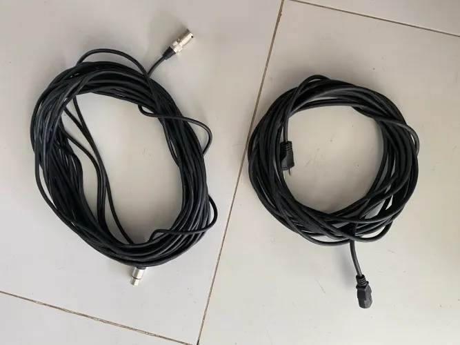 Cabo XRL 18m + Cabo AC 10m de energia para caixa de som