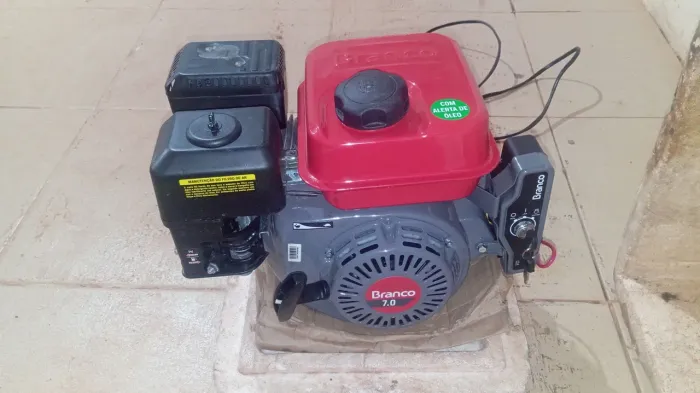 Motor Branco 7hp partida elétrica completo 