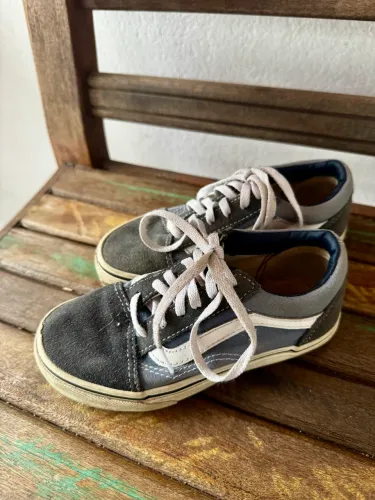 Vans Old Skool Infantil Cinza - Tam. US 12 (aprox. BR 29/30)