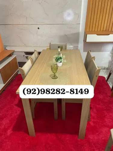 mesa de 6 lugares com entrega gratuita