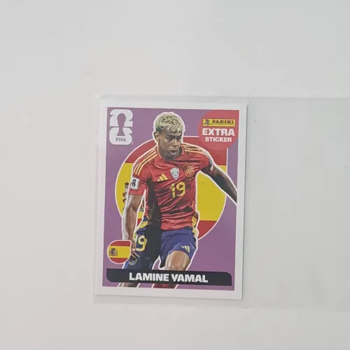 FIGURINHA EXTRA STICKER Lamine Yamal LILÁS