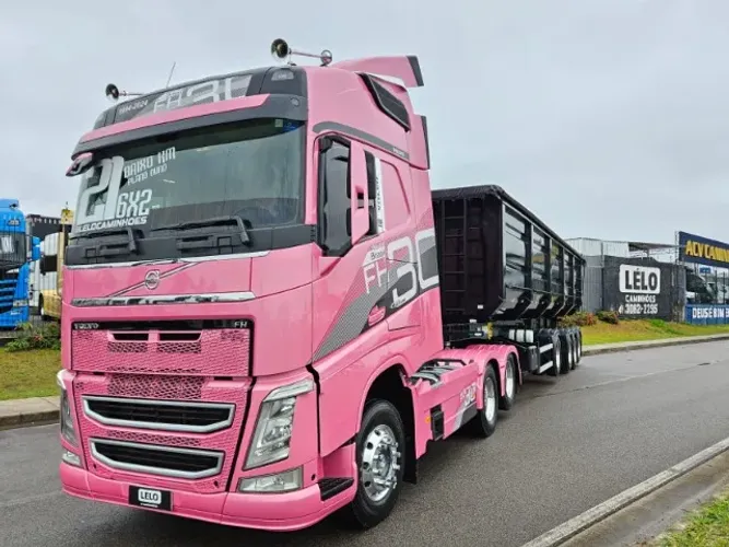 Volvo FH 460 6x2 Globetrotter Ano 21 Carreta Basculante Librelato Ano 26 55m³ Lona Fácil