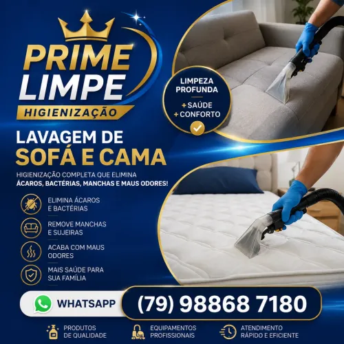 Prime limpe Higienização de estofados