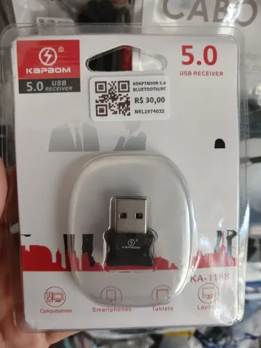 Adaptador Bluetooth 5.0 para PC ou notebook.