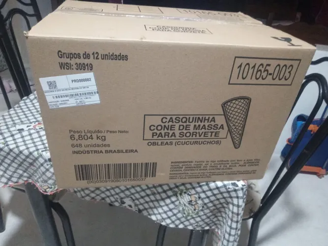 Vendo 648 unidades de casquinha baunilha para sorvetes
