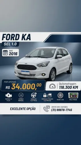 Ford KA 1.0 SEL Tivct Flex 5P 2016