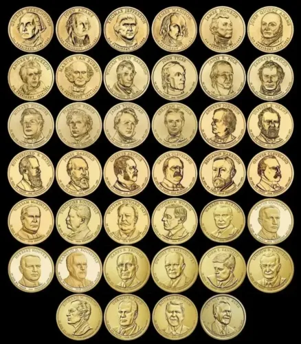 Coleção dólar presidentes americanos - presidential dollars set