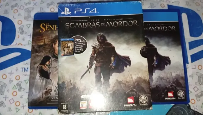 Sombras de Mordor Terra Média PS4 + Filme Senhor dos Anéis Box Bundle Jogo