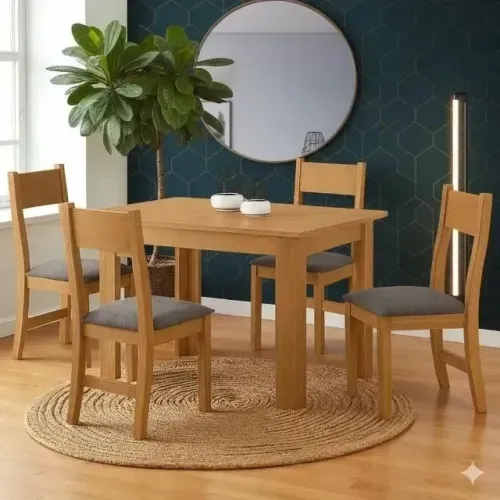 Mesa de jantar Flora com Cadeiras Maia Grafite