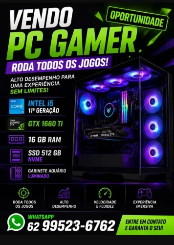 Pc gamer roda tudo no ultra parcelo até 12 x