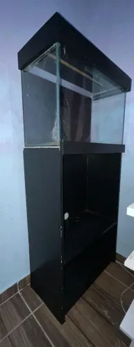 AQUÁRIO 72L COM MÓVEL + TAMPA DE VIDRO