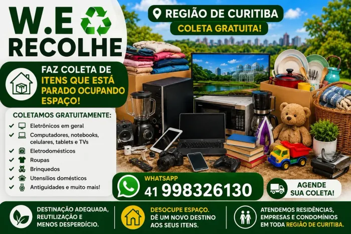 Coleta de eletrônicos gratuito 
