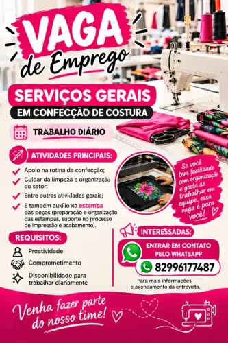 Serviços gerais costura
