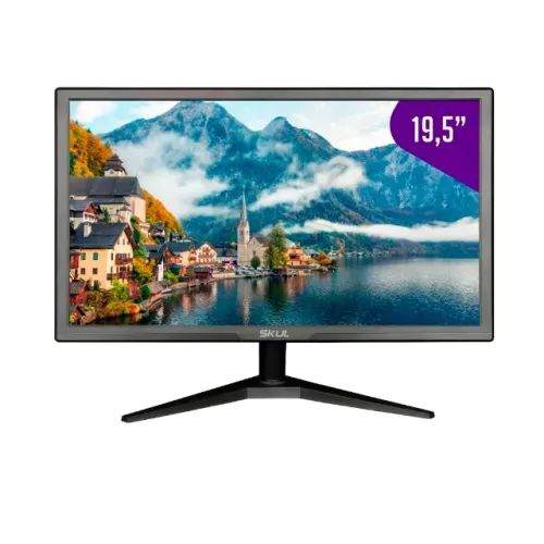 Monitor Skul 19,5" Office HD 75Hz VESA HDMI VGA SM1955MS75Y Preto para Computador e Home O