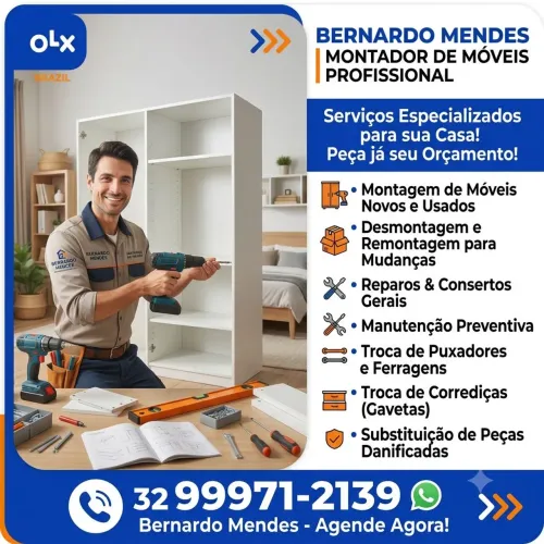 Montador de Móveis Profissional - (Montagem, Reparos e Planejados)