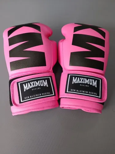 Luva Máximum Rosa 12oz-14oz, Muay Thai, Boxe e kickboxing