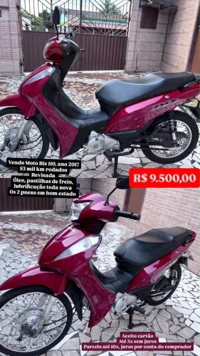 Vendo Honda biz 17/17 54 mil rodadas.
