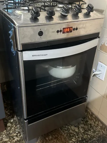 Fogão inox Brastemp automático novo 1200,00