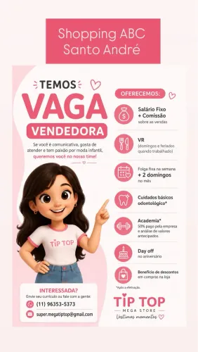 Vaga de vendedora