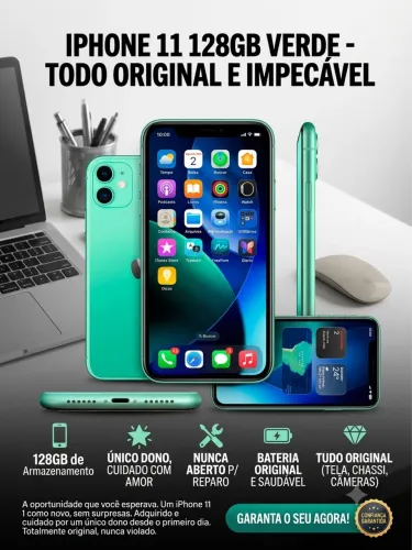 iPhone 11 128 gb Verde água Original