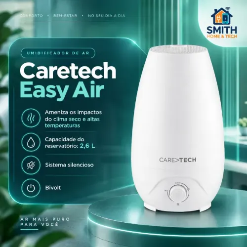 Umidificador de Ar Caretech Easy Air HC118RD 2,6L(imagens ilustrativas, produto lacrado)