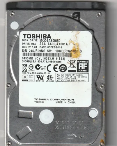memória para notebook e pc toshiba 500gb series mq01abd050