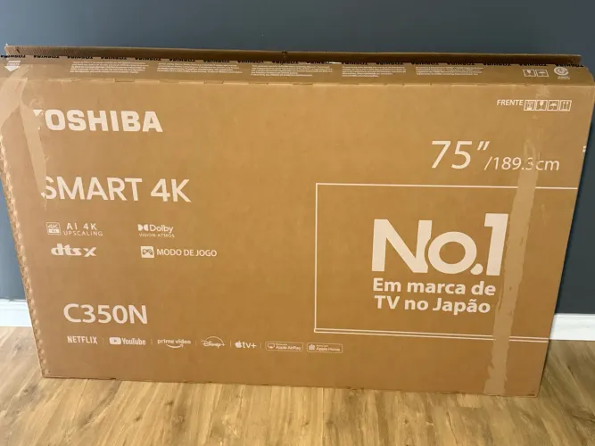 Smart TV 75 Polegadas Toshiba - Usada 1x Apenas