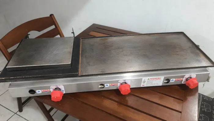 Duas chapas profissionais para lanchonete
