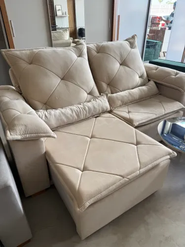 Sofa Retratil Reclinavel inglaterra com pilow top e garantia em mega Promoção!
