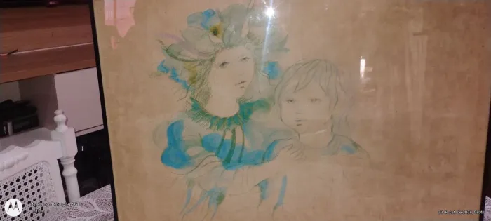 Vendo quadro antigo tá um pouquinho trincado em baixo