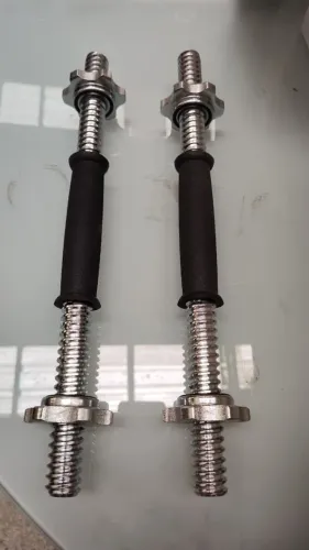 2x Barra Halter Musculação Crossfit Maciça Inox Rosqueada