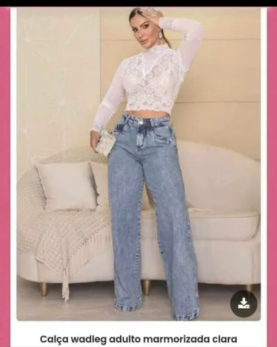 Calça wed leg jeans 