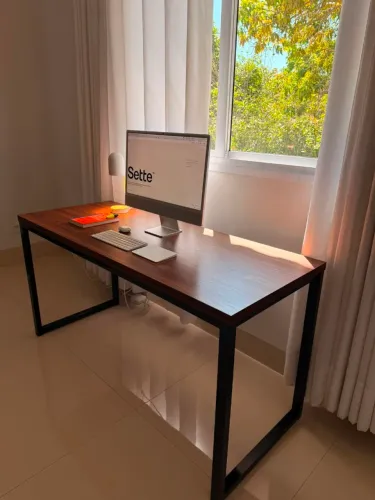 Mesas estilo industrial home office escritório escrivaninha e gamer 100% mdf.