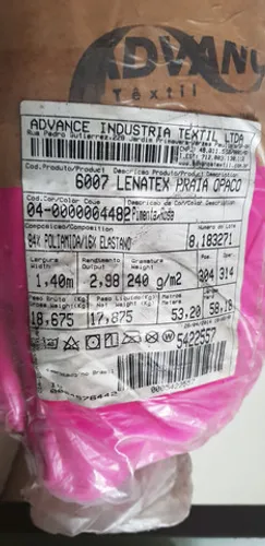 Lycra biquine rosa pink peça 18kg