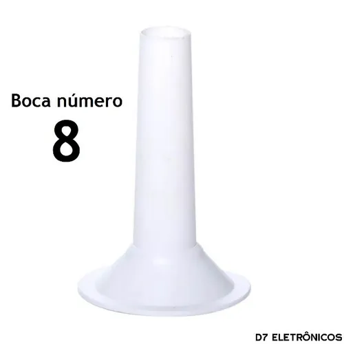 Funil Moedor de Carne Número 8 Bico Encher Linguiça 