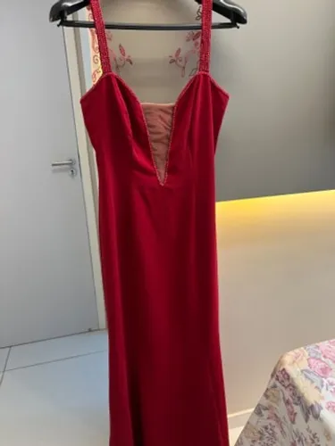 Vestido festa vermelho bordado - 42/44